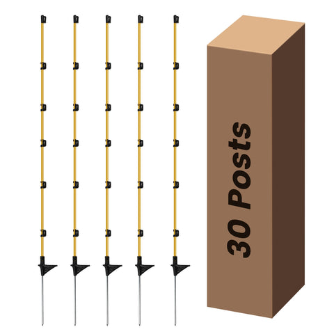 Toriexon Step-In posts, 3/8 in diameter, quick ground installation for portable fencing.