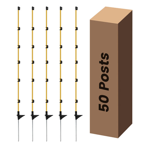 Toriexon step-in fence post secured in ground for fast setup