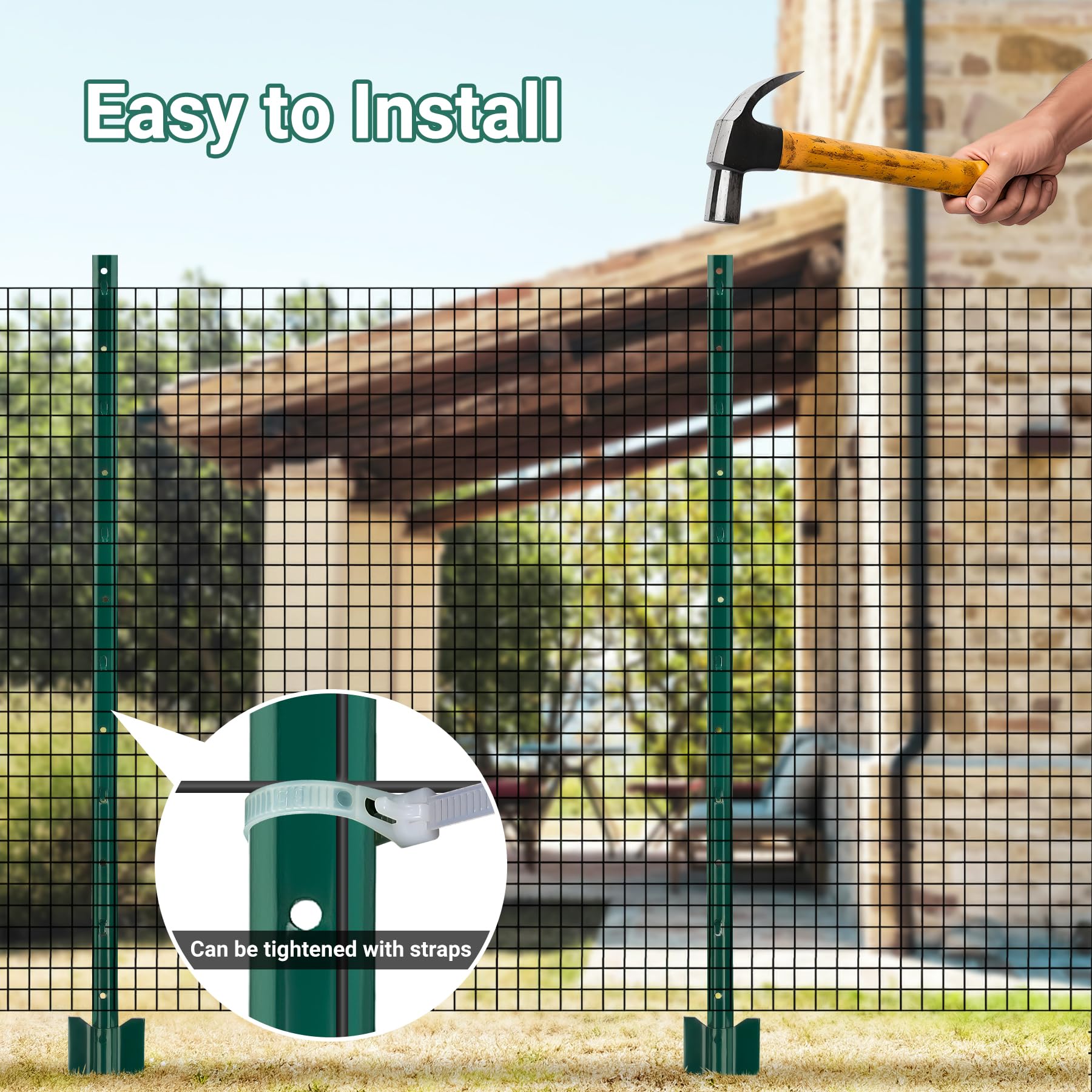 Toriexon U-post protects plants with sturdy garden fencing applications.