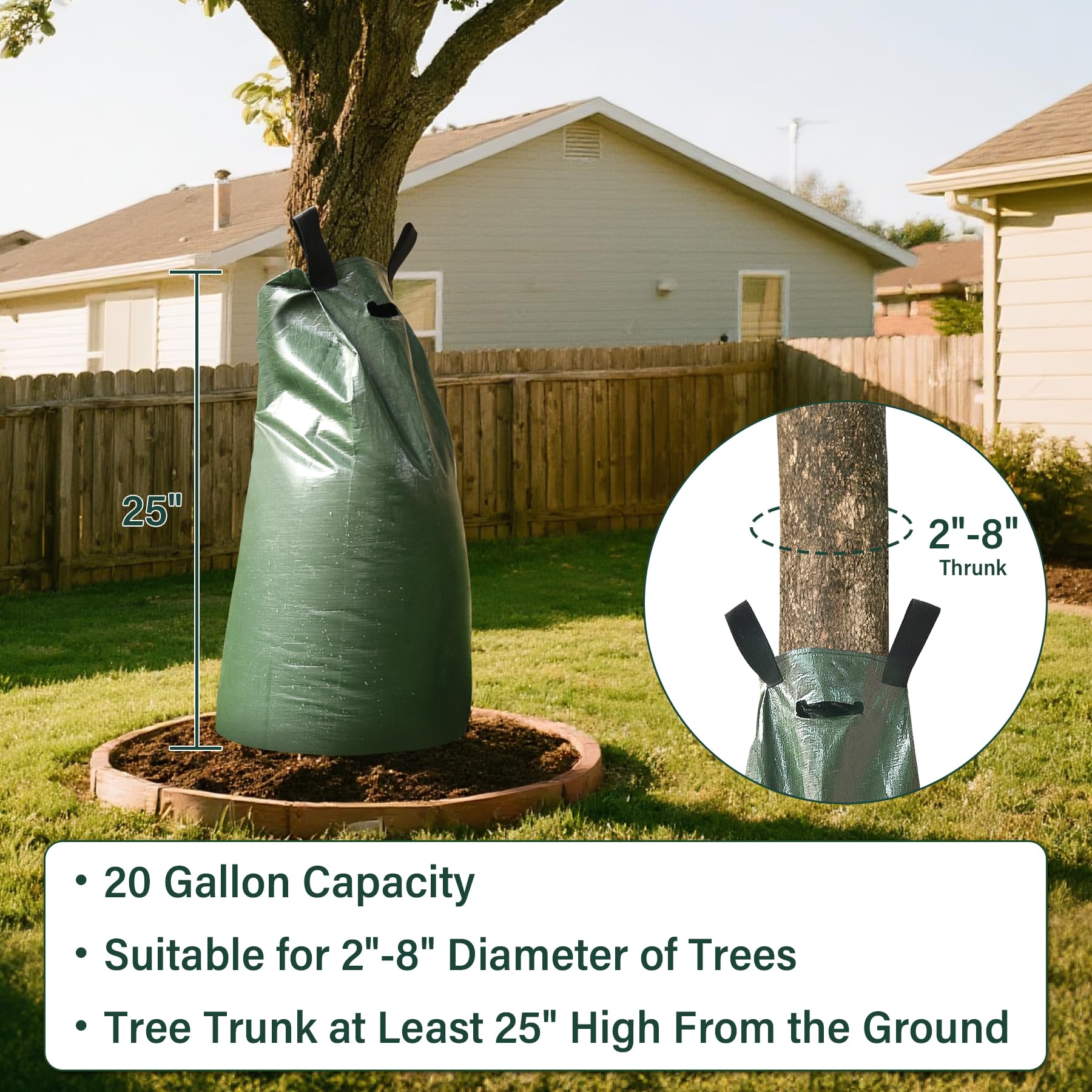 Toriexon bag fits trunks from 2 to 8 inches in diameter