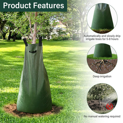Toriexon bag demonstrates deep root targeting and slow irrigation