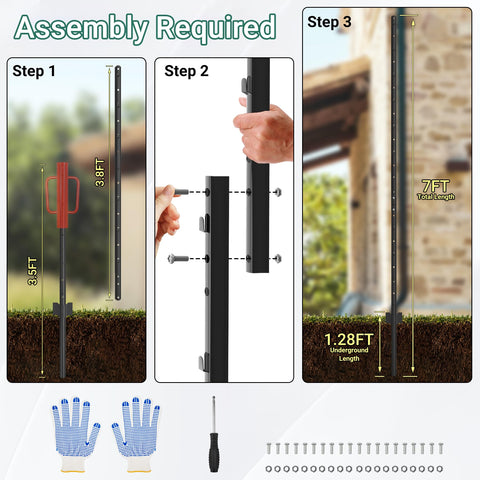 Toriexon U-post adjustable tabs enable secure fence attachment