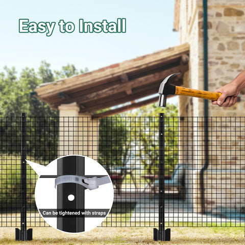 Toriexon versatile U-posts suitable for garden fences and corners.