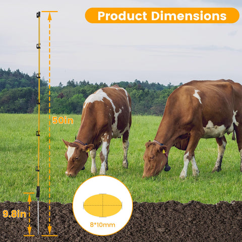 Toriexon weather-resistant fiberglass post withstands sun and rain for lasting fencing