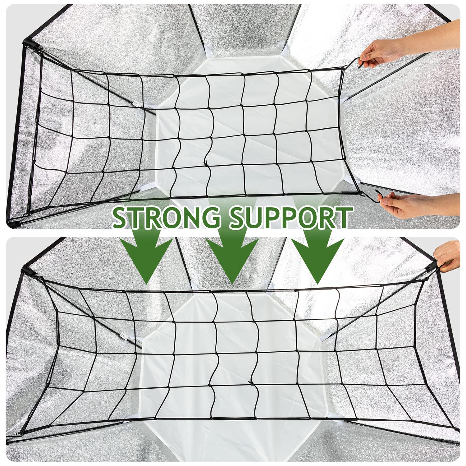 TORINALITAL elastic netting closeup shows soft polyester weave for delicate stems
