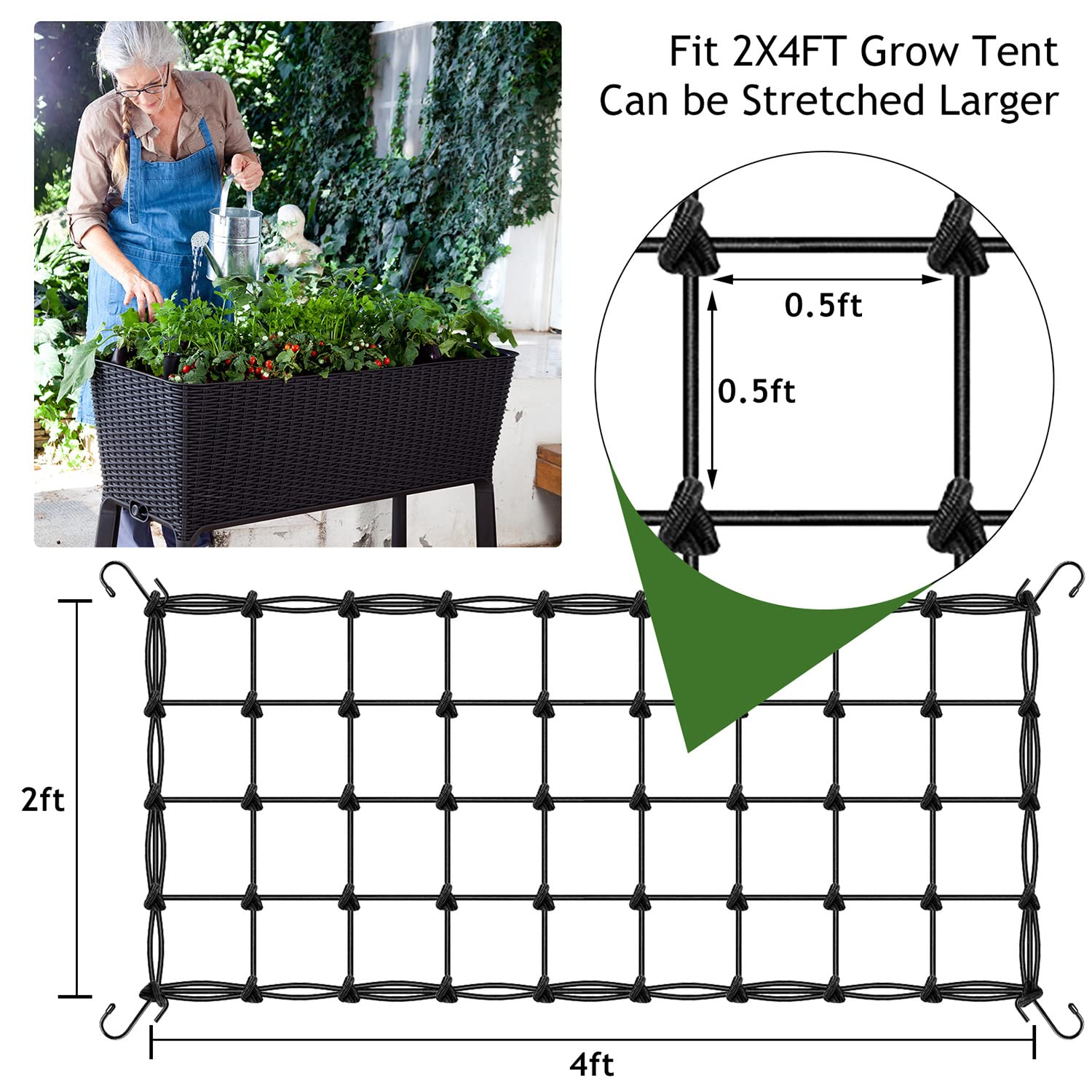 TORINALITAL pack of two netting sets for tent upgrade