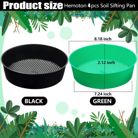 Torinalital sifting pan closeup, sturdy ABS plastic construction for potting mixes.