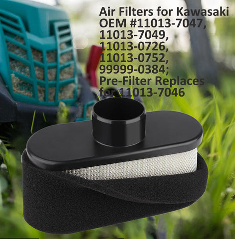 Tormudaca pre-cleaner and air filter components improve airflow for Kawasaki FR691V engines.