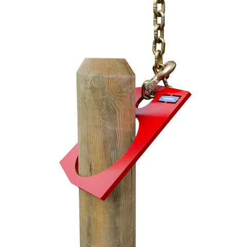 TORNWELL HD fence puller attached to a skid steer enables quick post removal