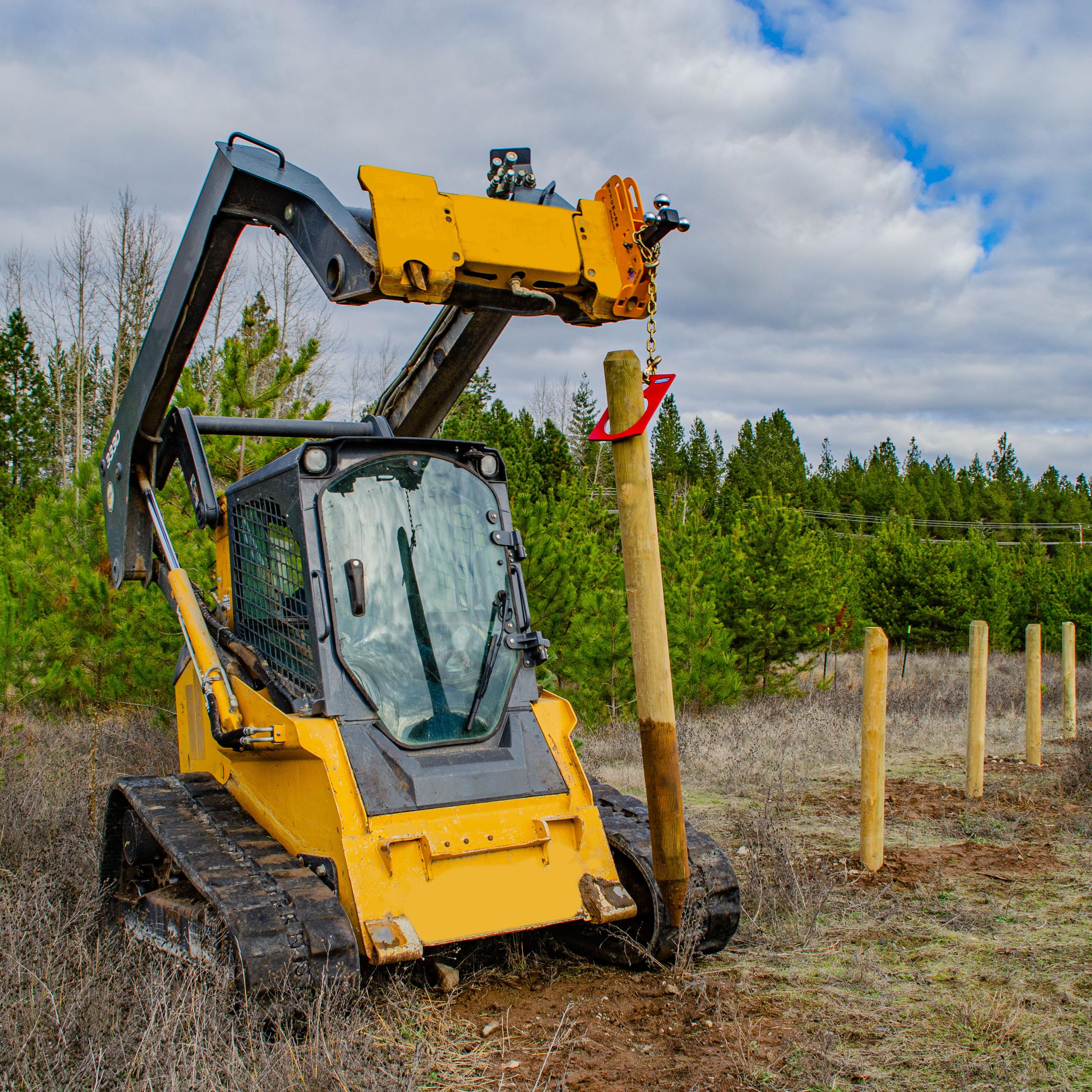 TORNWELL HD fence puller clearing an old line of posts efficiently