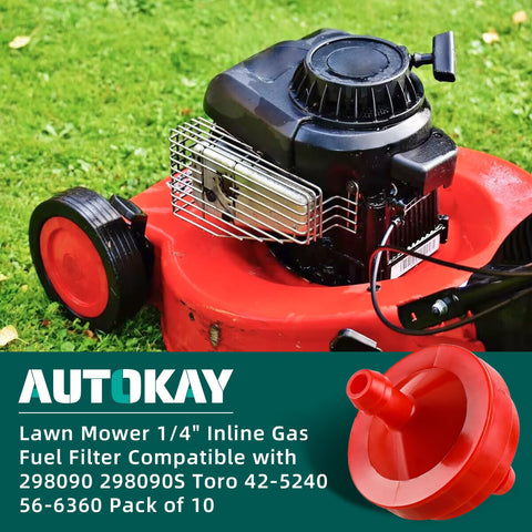AUTOKAY 1/4 inch fuel filter compatible with Toro 42-5240 model