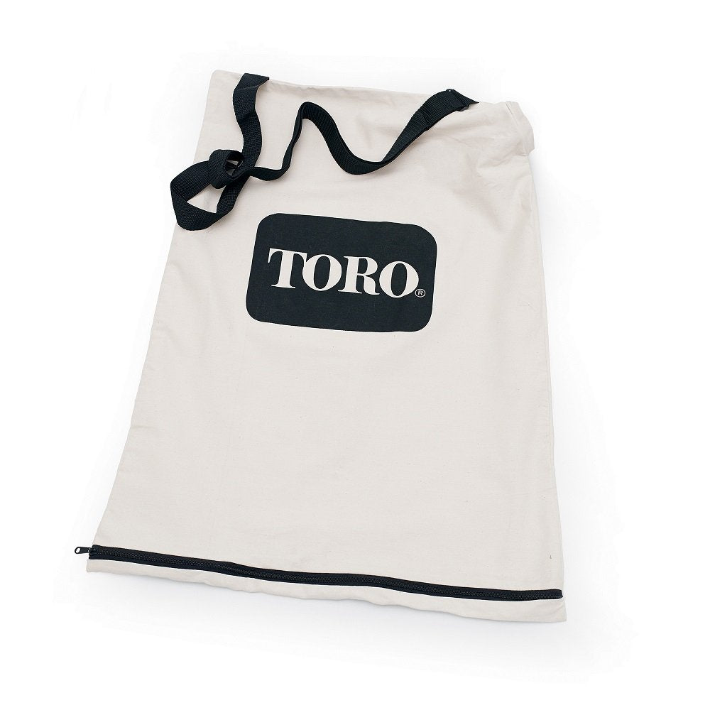 Toro 51503 bottom-zip replacement bag white with easy attachment to blower.