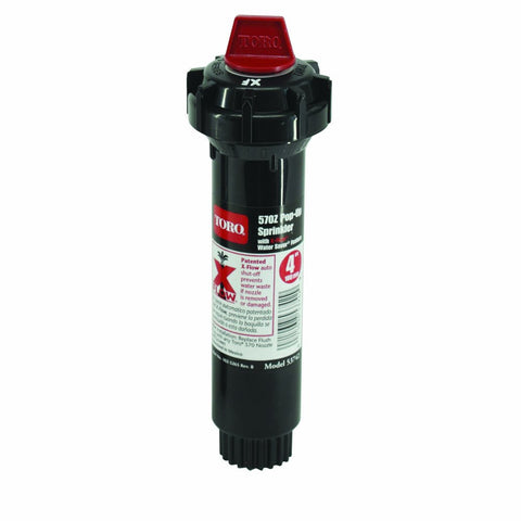 Toro 53742-570 pop-up X-Flow sprinkler in black delivers efficient irrigation for lawns