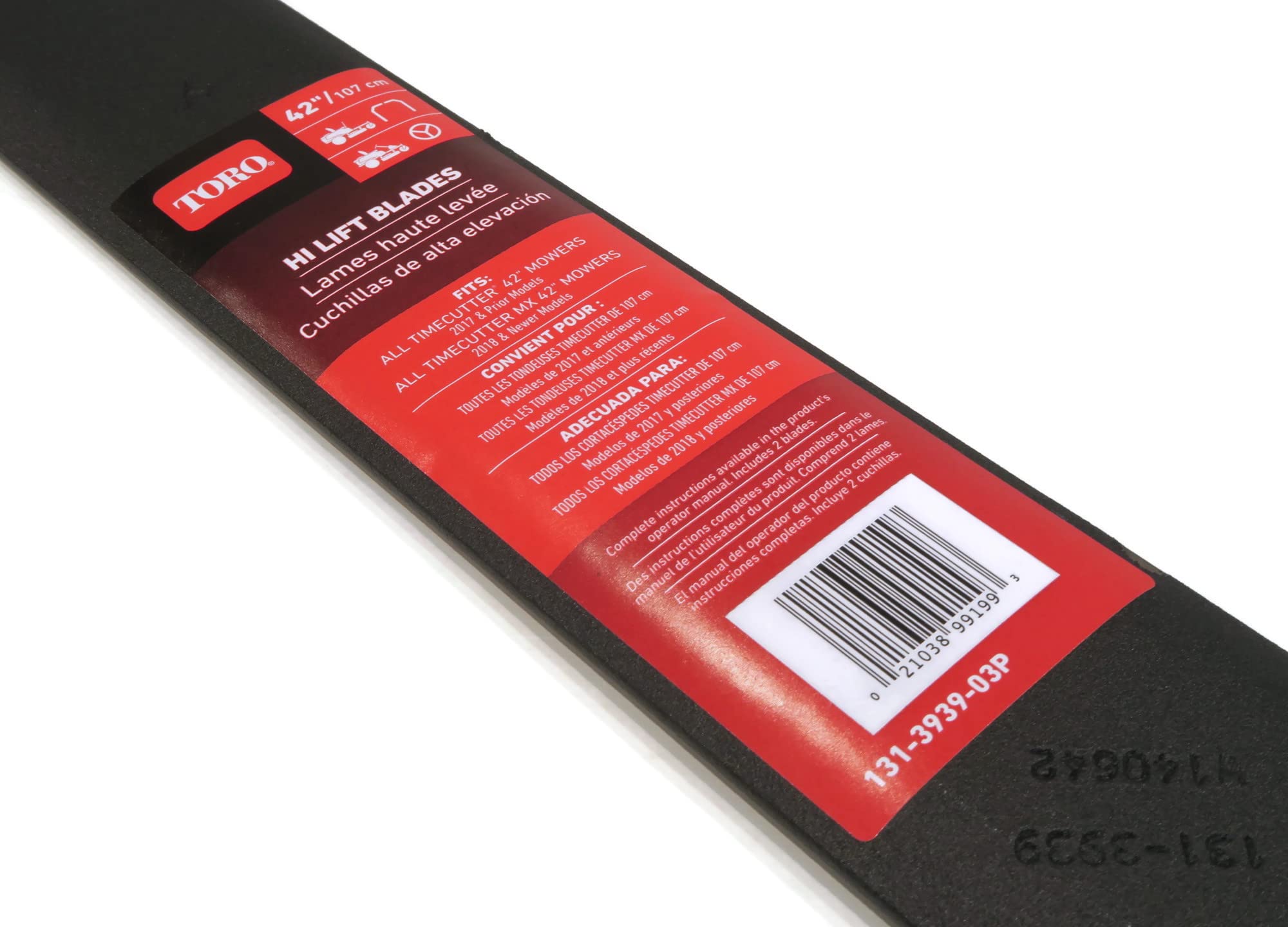 Toro 131-3939-03P deck blades enabling efficient lawn maintenance