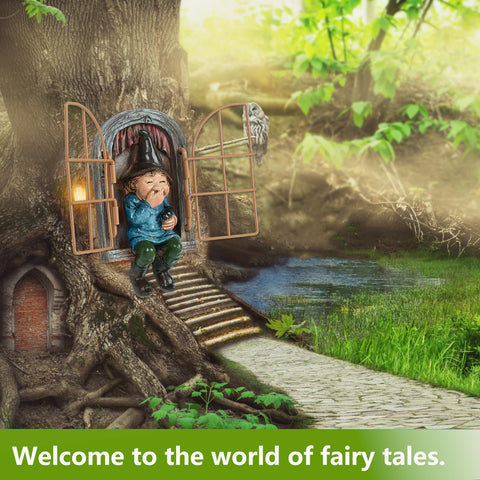 Toromiu entryway welcome gnome inviting guests with playful charm