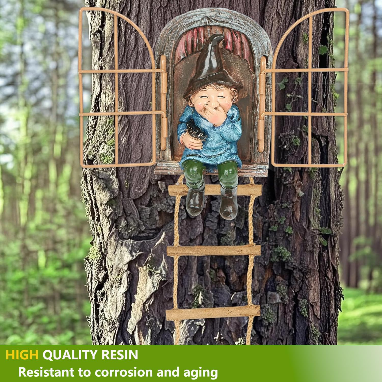 Toromiu handmade window detail gnome with realistic textures for charm