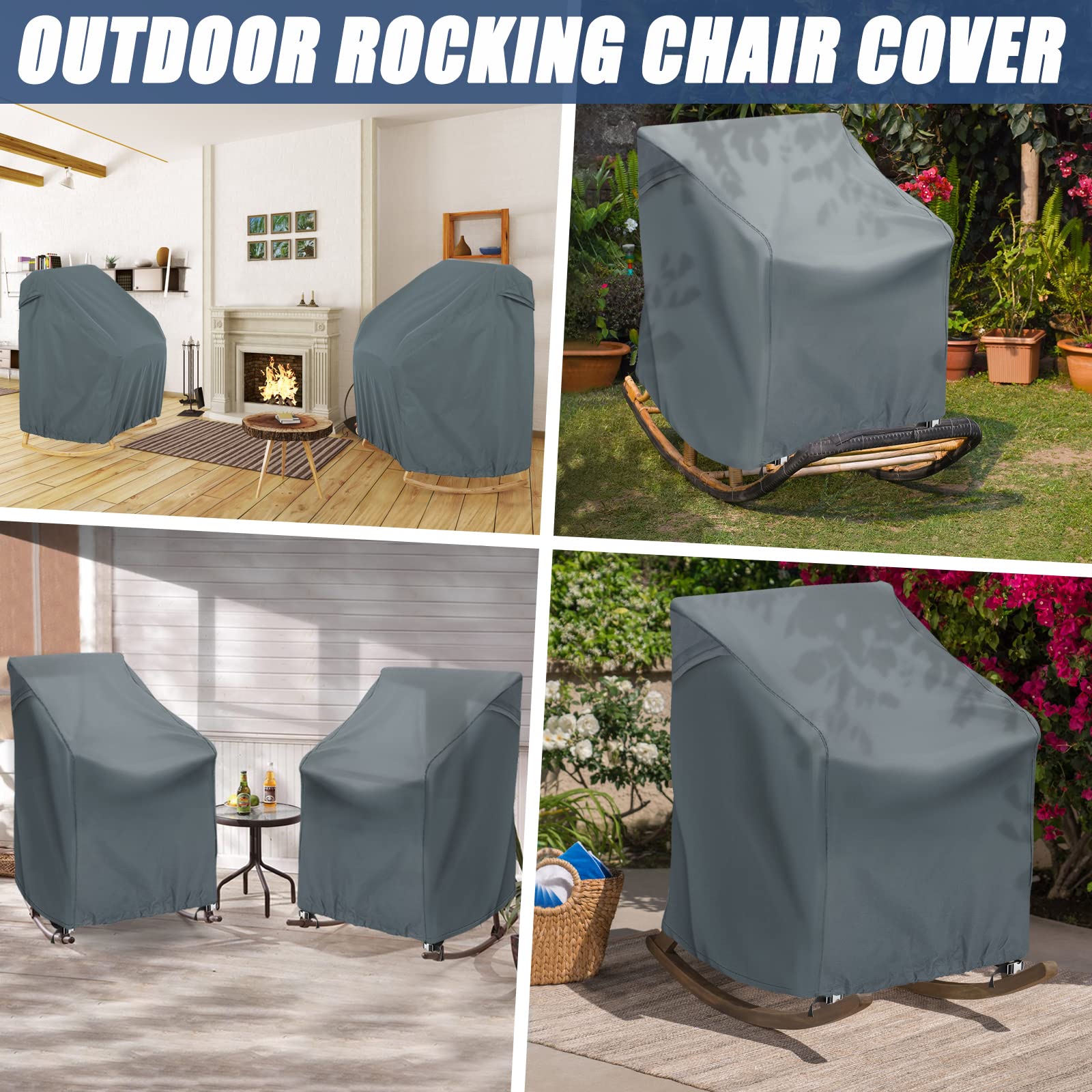 TORUTA rocking chair cover dimensions 27.5 in L x 32.5 in D x 39 in H