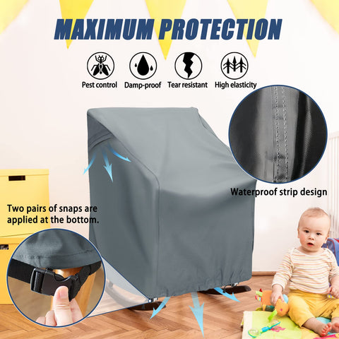 TORUTA two-pack set includes durable, easy-to-store rocking chair covers