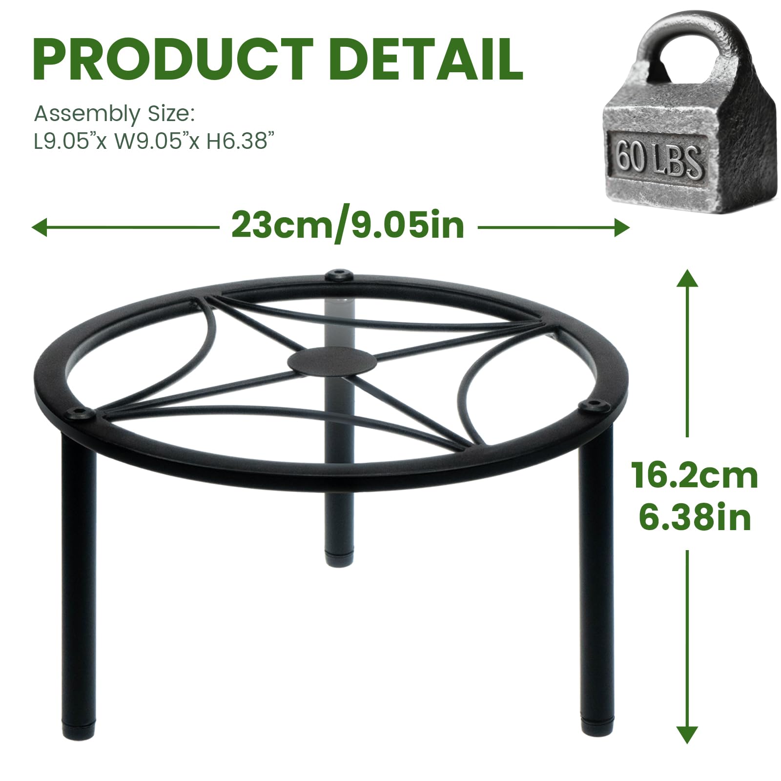 TOSKING adjustable leveling feet keep it stable on uneven surfaces.
