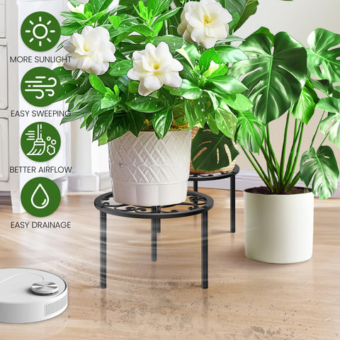TOSKING decorative round tray neatly displays succulents or herbs