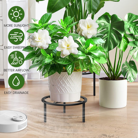TOSKING indoor-outdoor plant stand elevates pots on balconies or windowsills
