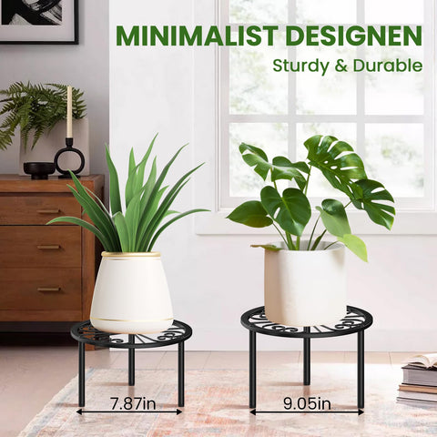 TOSKING plant stand on a sunny window sill highlights greenery.