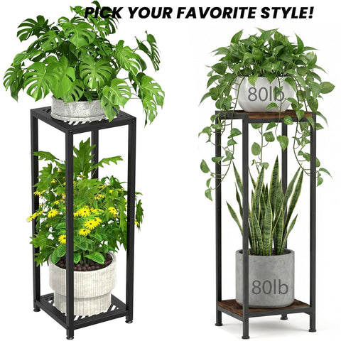 TOSKING tall plant stand rust-resistant iron suitable for humid bathrooms.