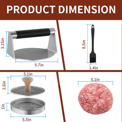 Toskope sauce brush evenly bastes burgers during grilling with silicone bristles.