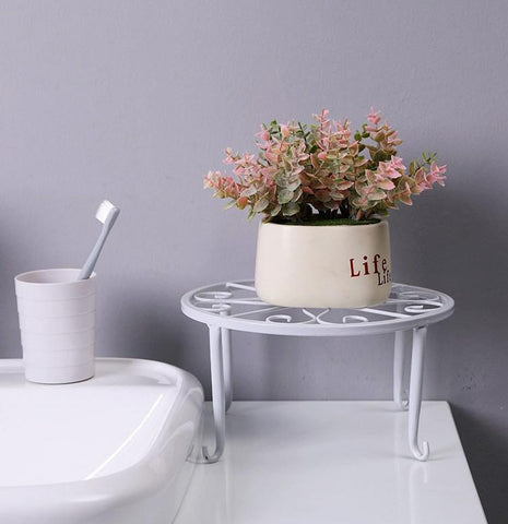 Tosnail indoor-outdoor white stands fit garden, balcony, or kitchen decor.