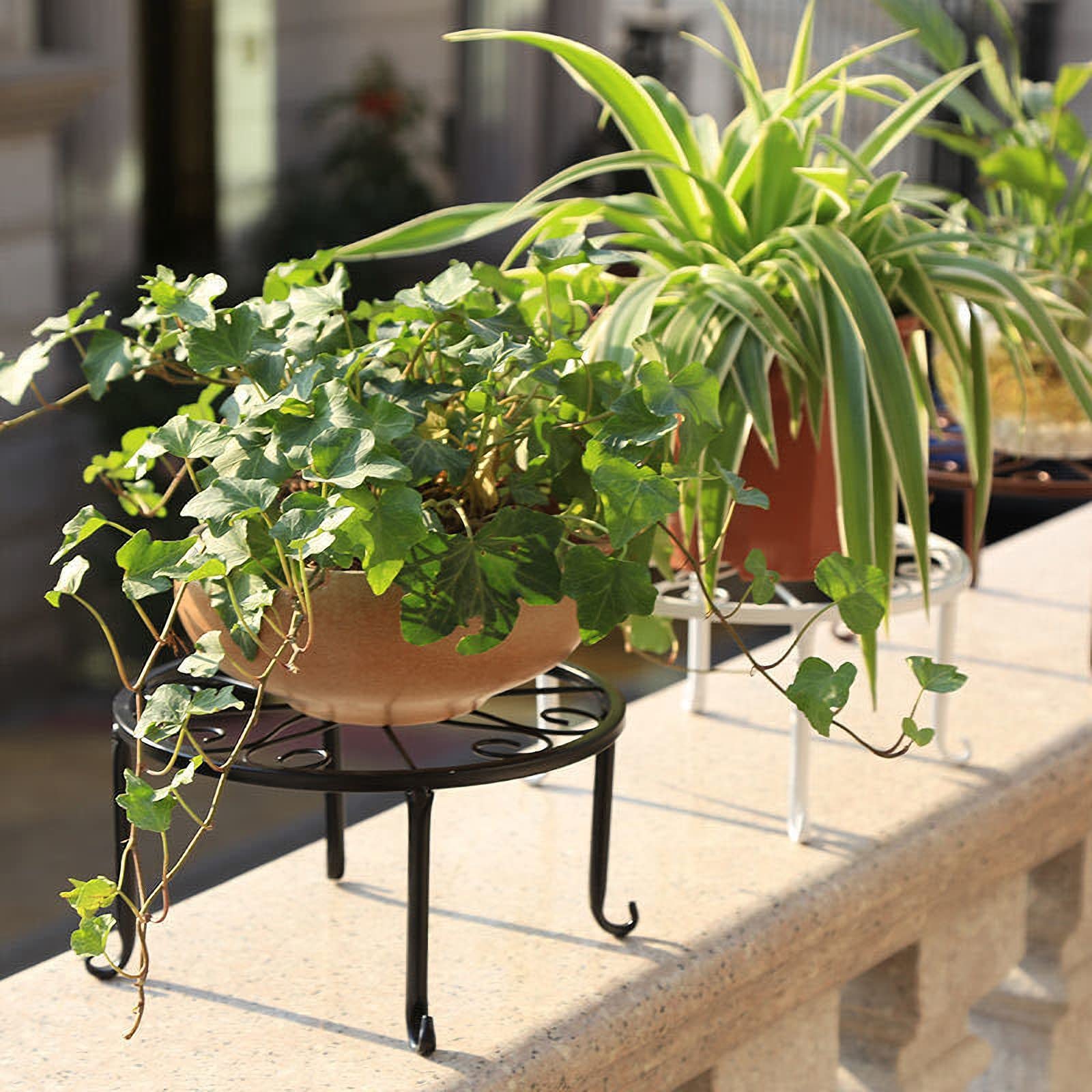 Tosnail four-pack white stands maintain stability with four support points.