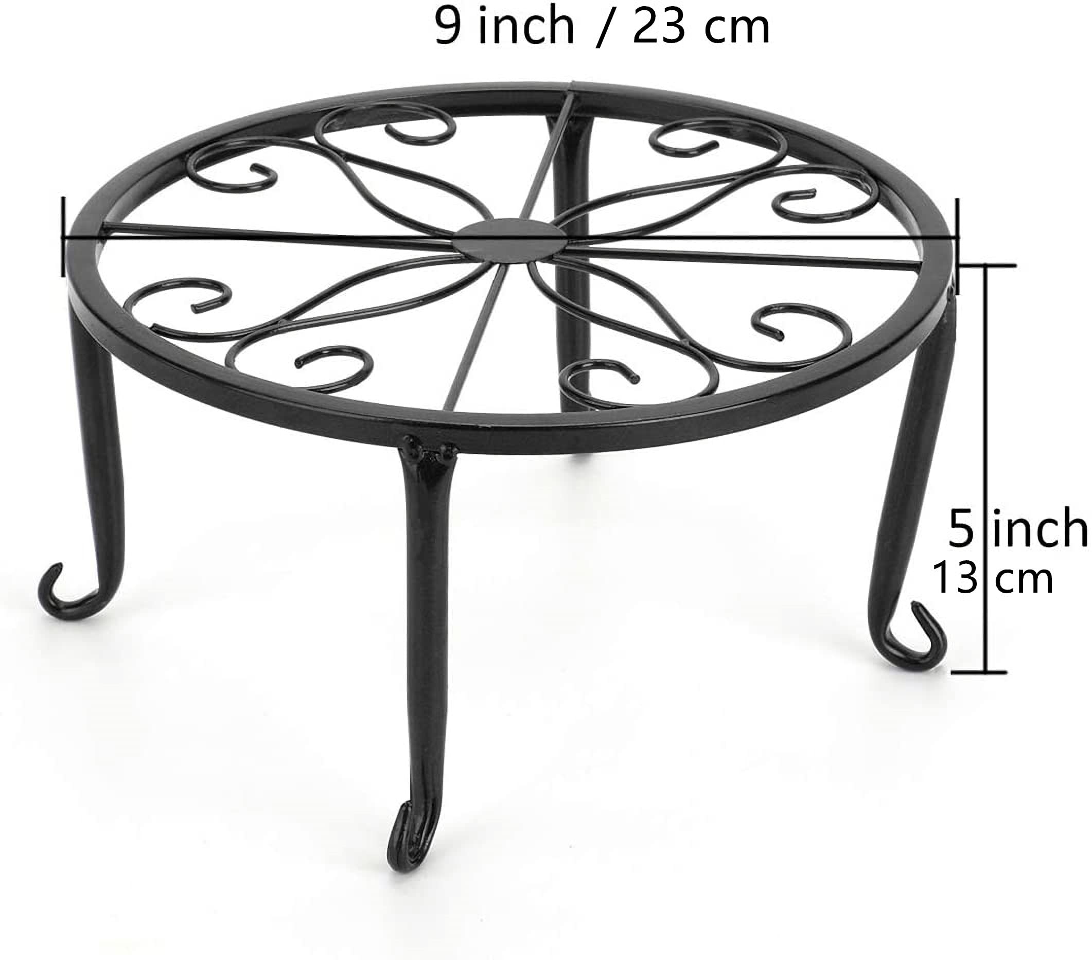 Tosnail flower-pattern top design adds decorative support for pots.