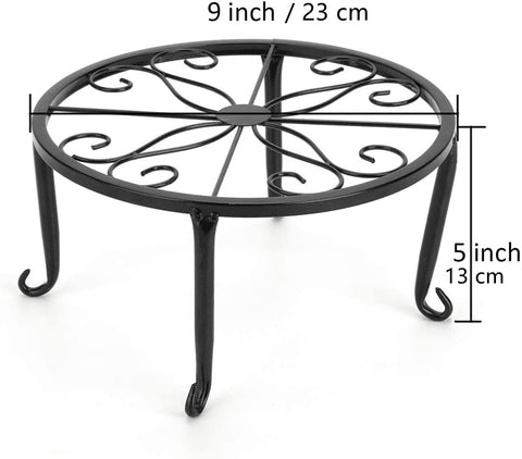 Tosnail flower-pattern top design adds decorative support for pots.