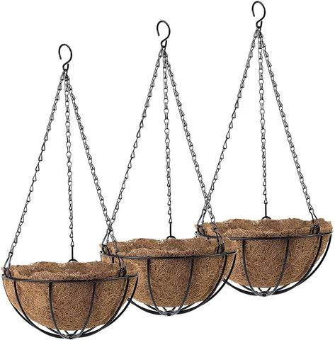 Tosnail coco fiber liner hanging planter enhances drainage and plant health