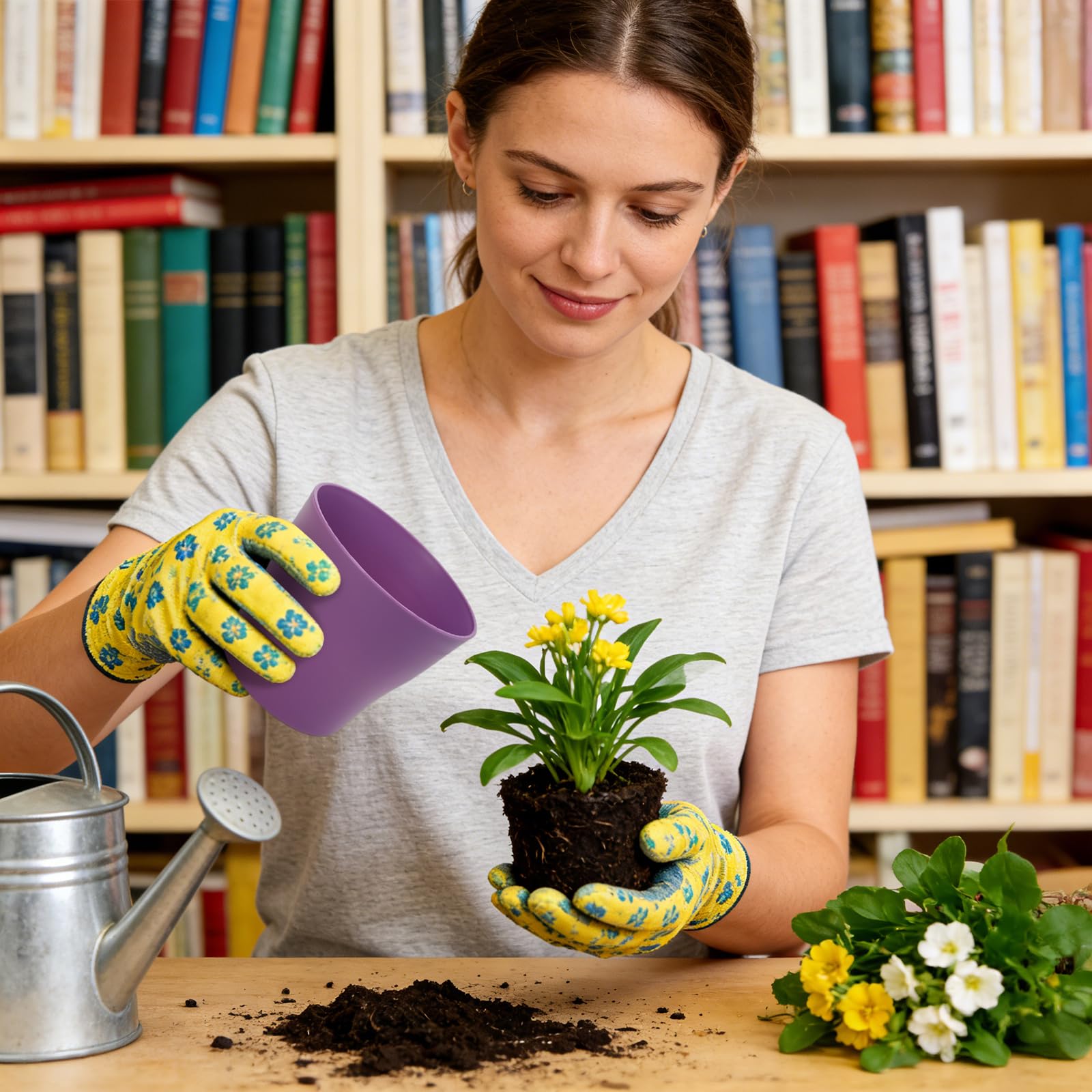 Tosnail lightweight durable plastic planters for herbs and succulents
