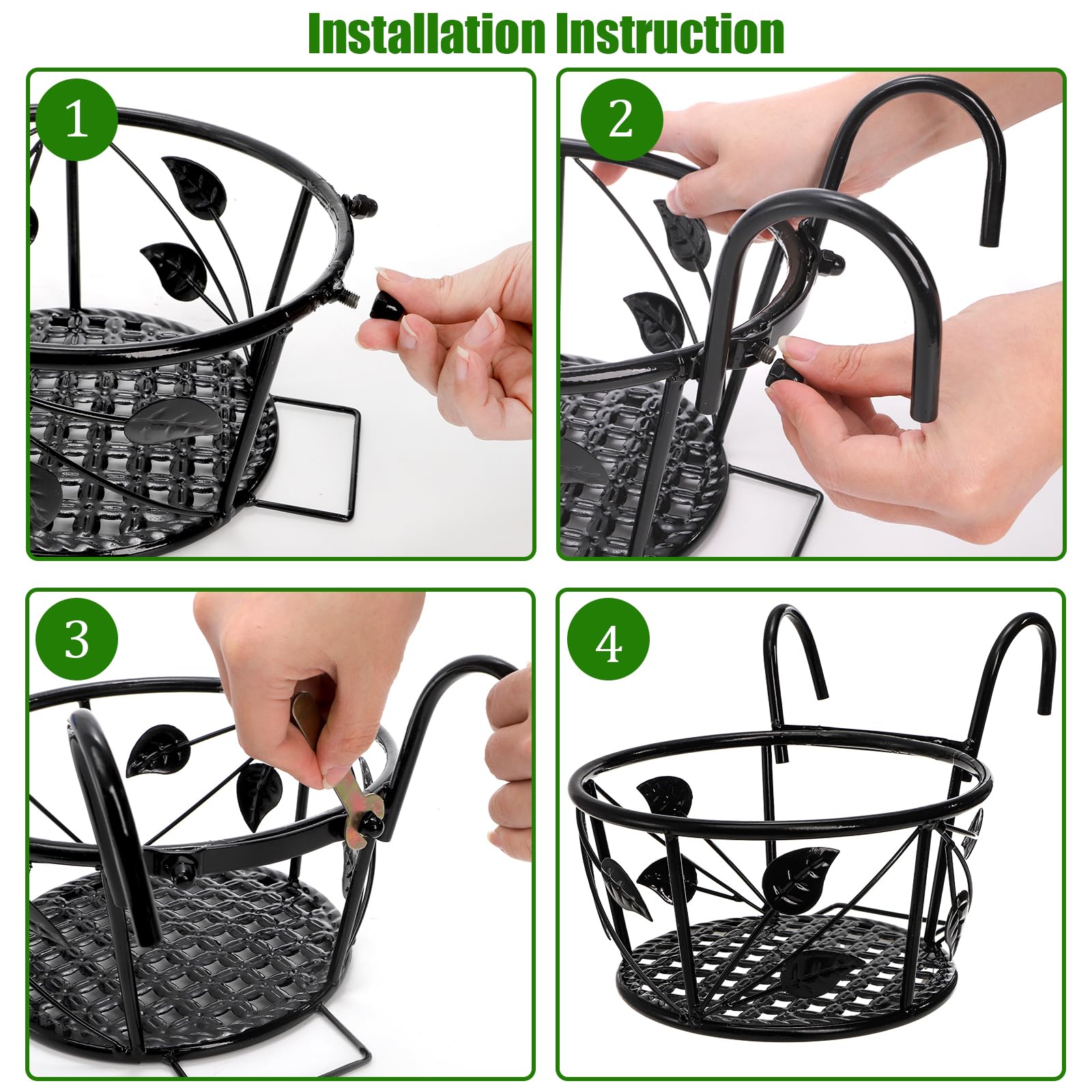 Tosnail stair rail planter holder adds balcony garden space.