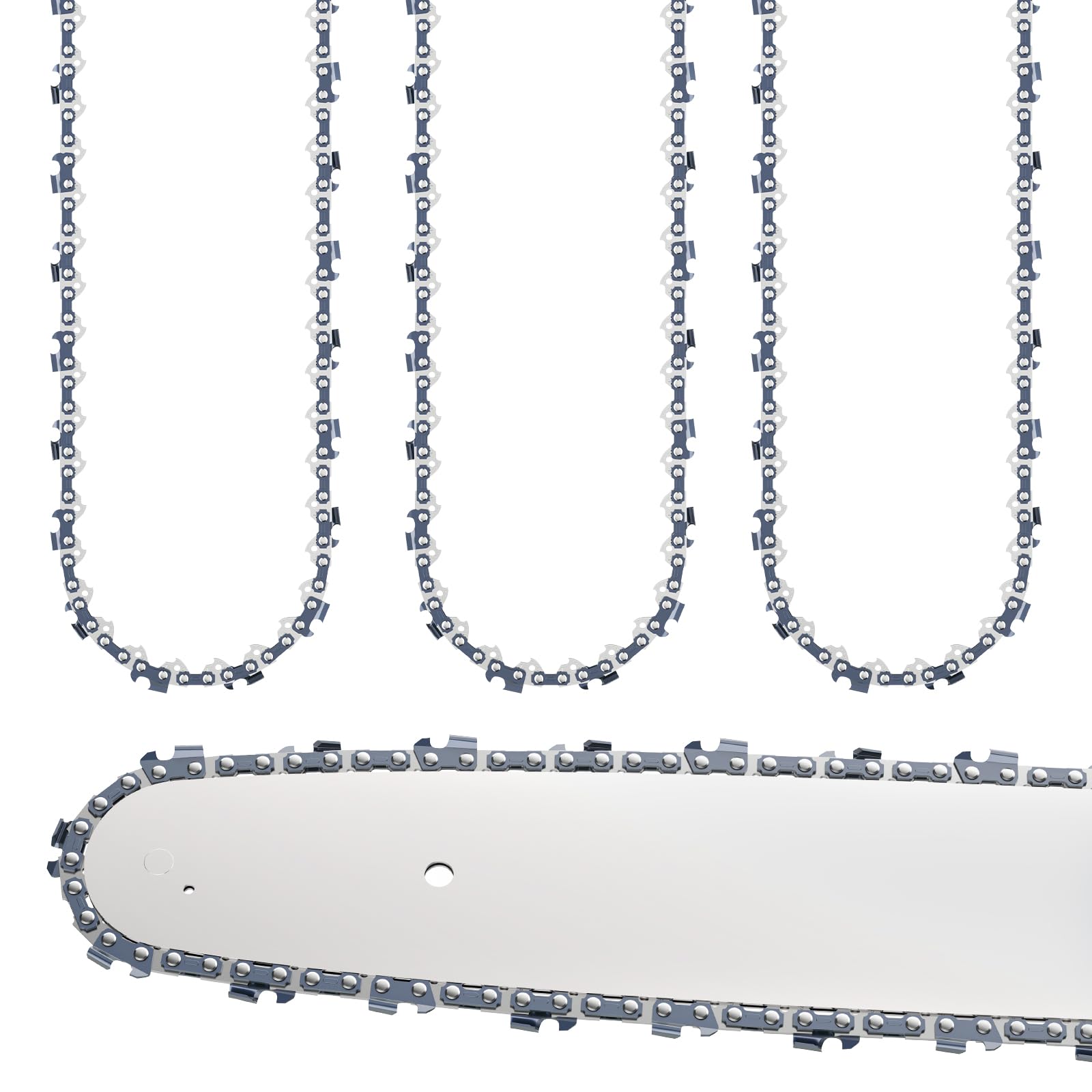 TOSRWGLL 16-inch replacement chain fits Makita for precise cutting.