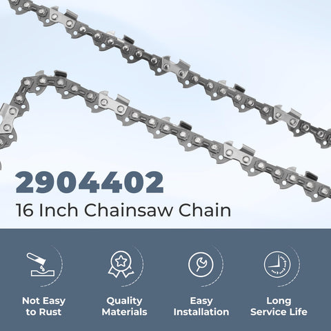 Chain covered in protective oil to resist wear and maintain smooth operation.