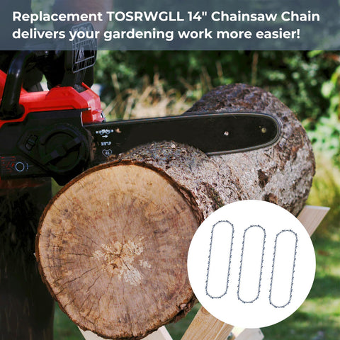 TOSRWGLL Three-pack chain kit provides ready replacements for ongoing projects.