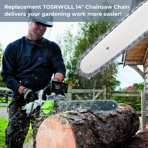 TOSRWGLL universal-fit chain compatible with Makita, Worx, Kobalt, Ryobi.