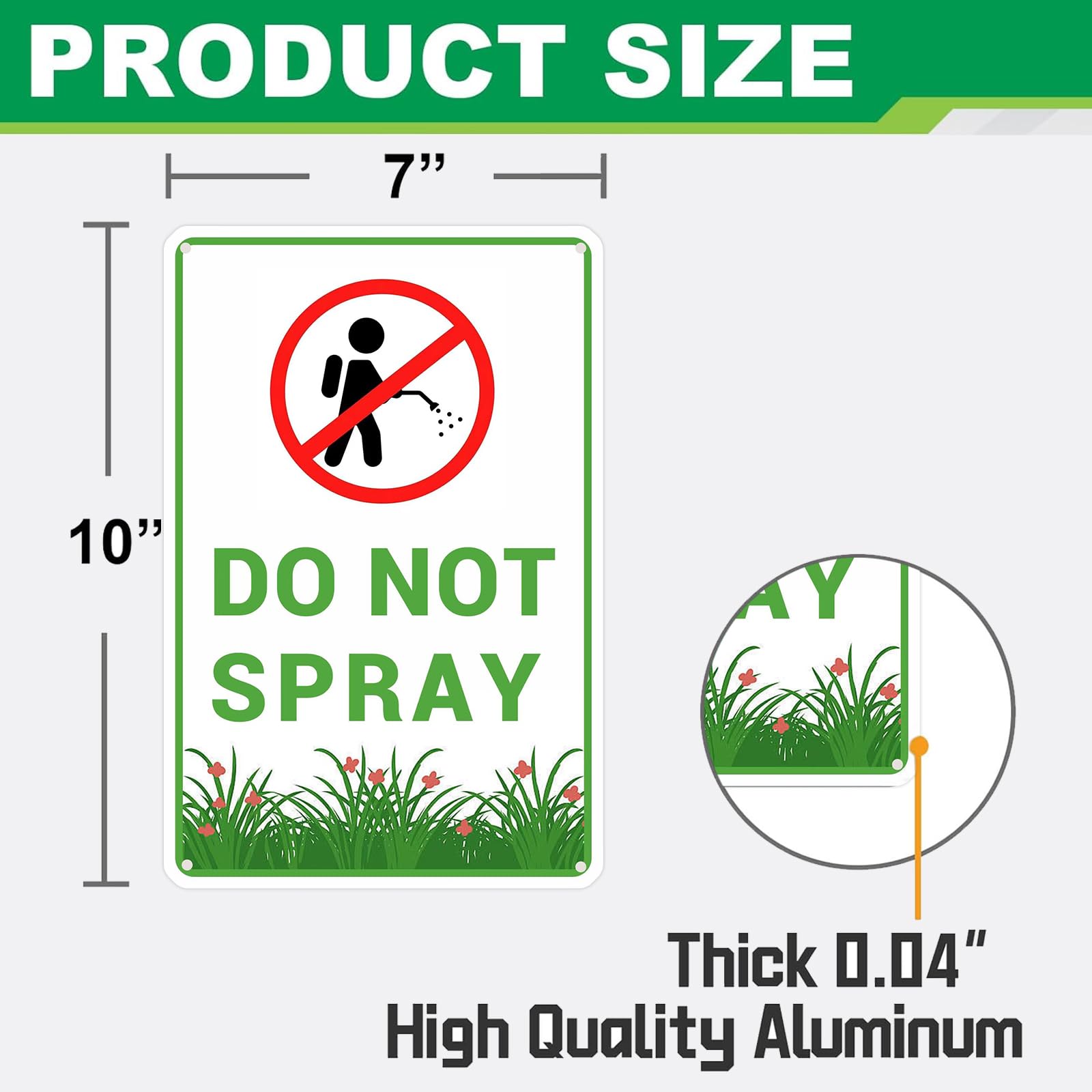 Tostmrks Do Not Spray sign packaging ready for outdoor deployment