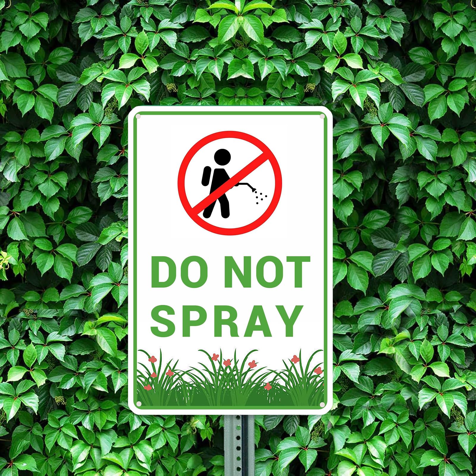 Tostmrks Do Not Spray sign metal body, rustproof durability for exteriors