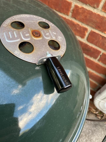 Total Control easy installation damper handle on Weber Smokey Mountain requires only a drill bit