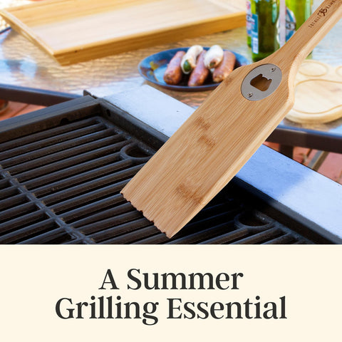 Totally Bamboo Grill Scraper angled-edge design that forms to grates.