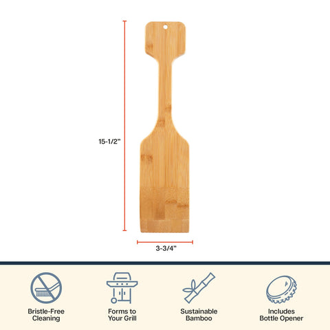 Totally Bamboo Grill Scraper gift-ready for grill lovers.