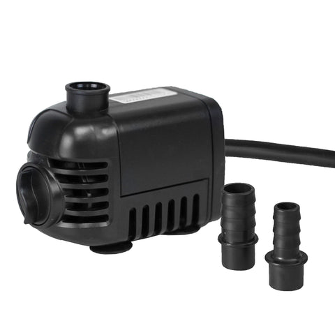 TotalPond 140 GPH pump with a compact design powering a small fountain.