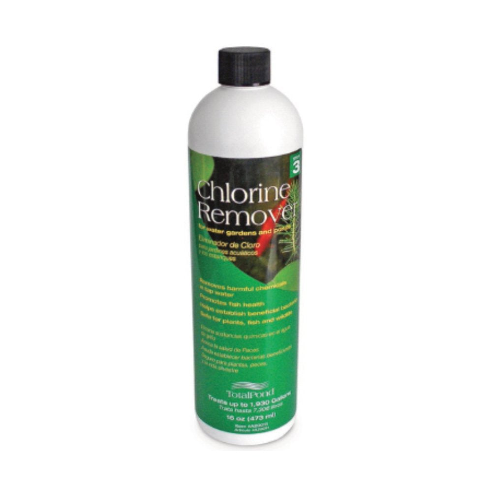 TotalPond A20011 chlorine remover bottle for safe pond water and healthier fish during water changes.