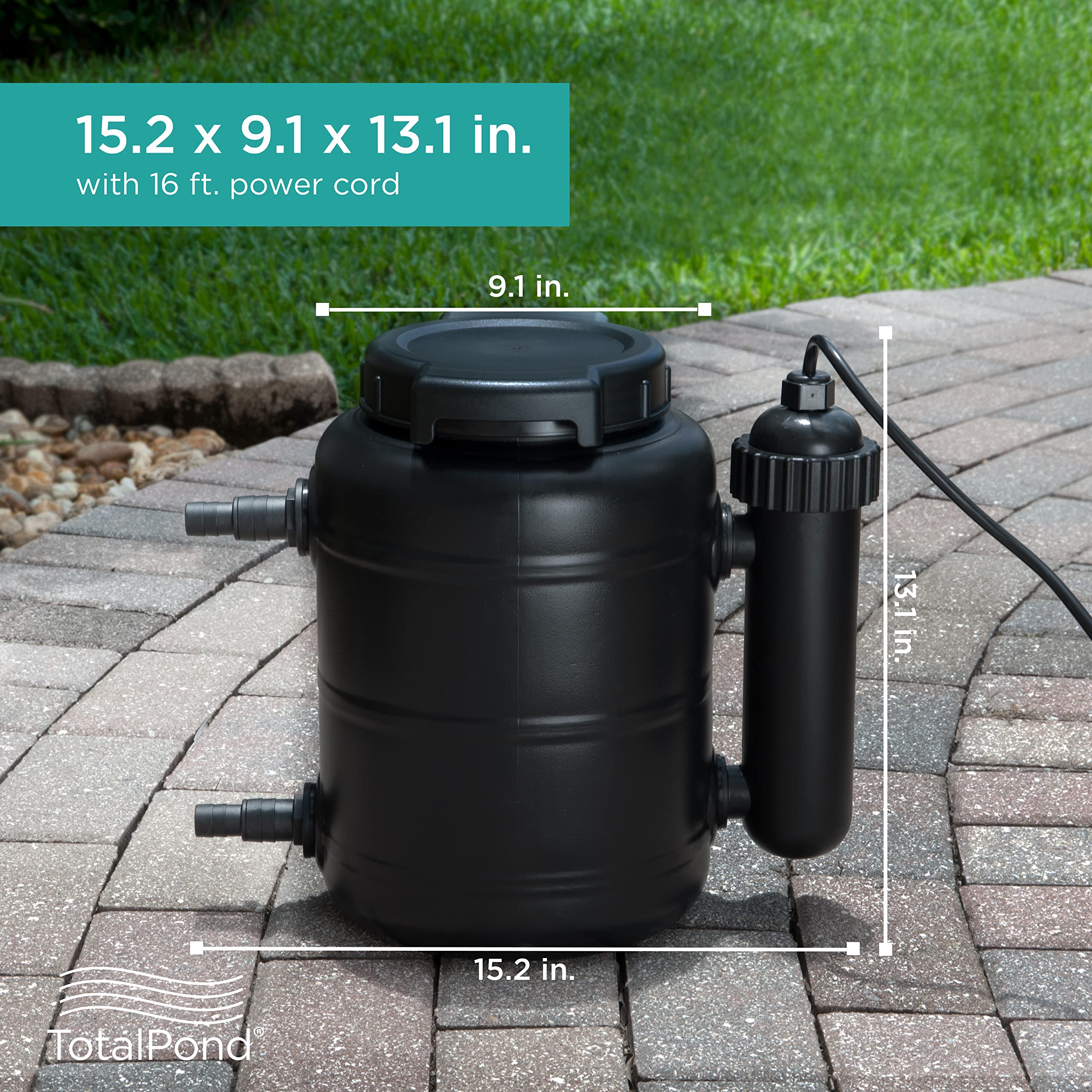 TotalPond compatible pump adds flexibility for custom pond setups.