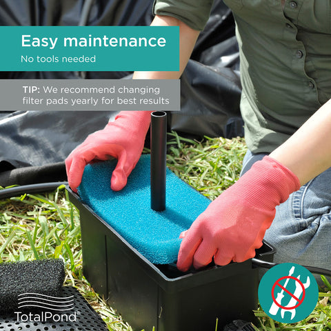 TotalPond filter box durable construction for outdoor use.
