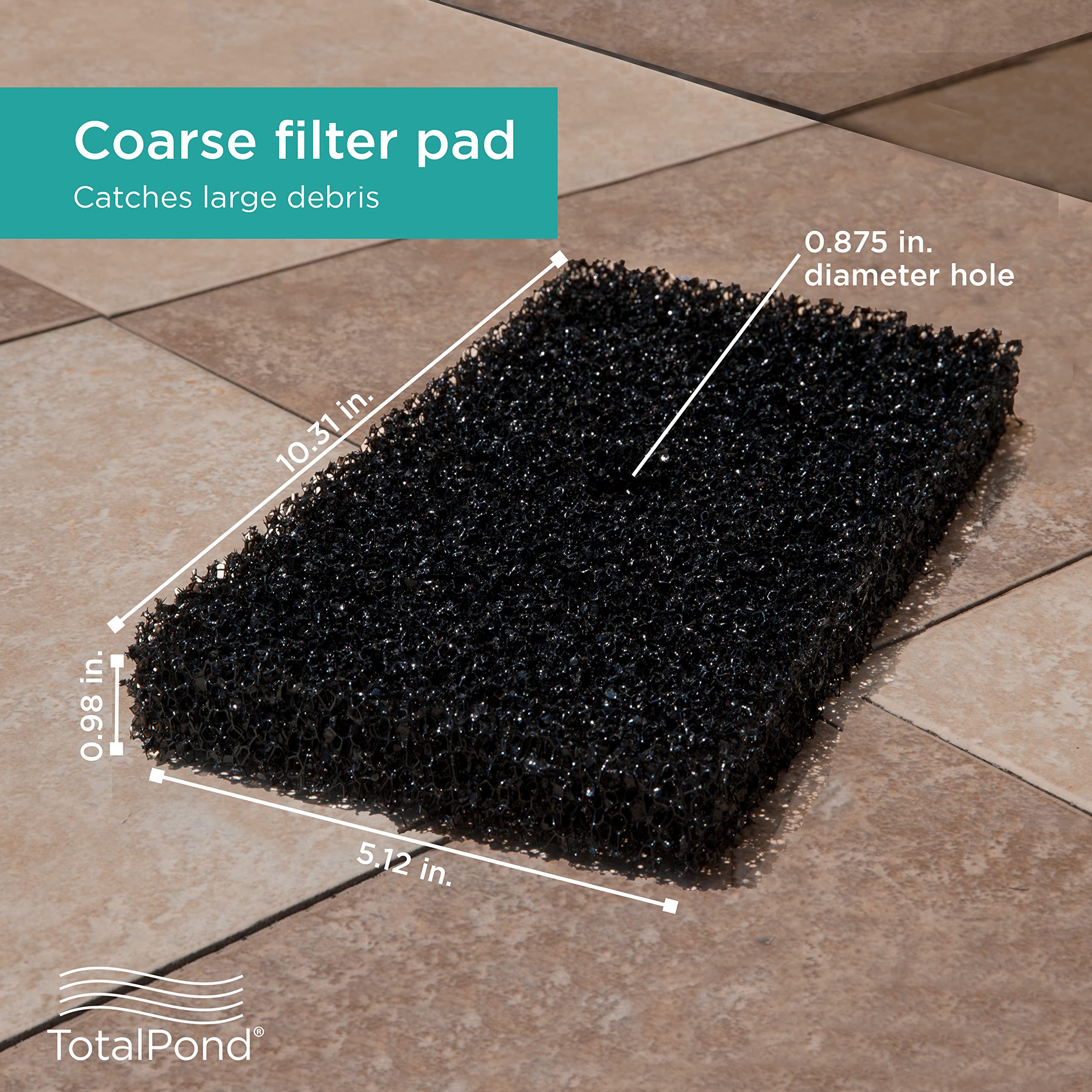 TotalPond fine blue filter pad close-up for fine particle filtration