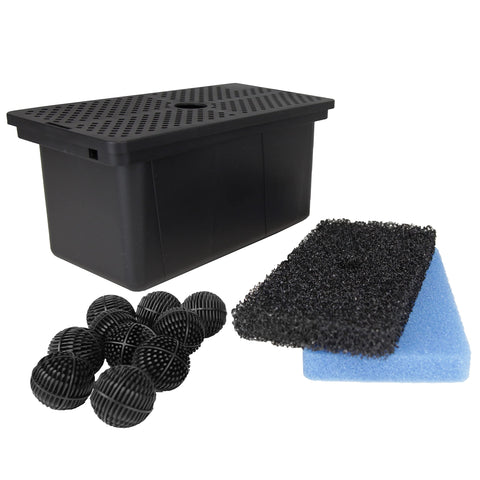 TotalPond Universal Pump Filter Box front view protecting pond pumps from debris.